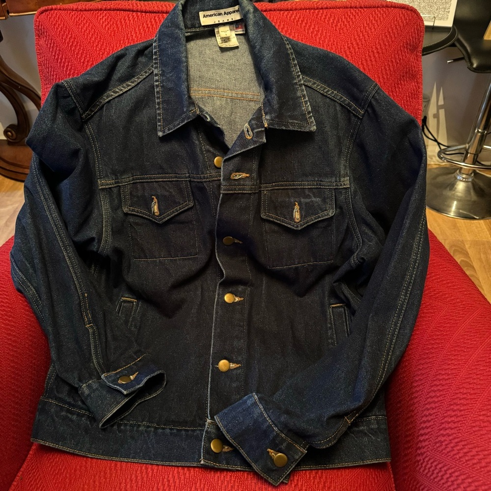 American Apparel Men's Dark Indigo Denim Jacket